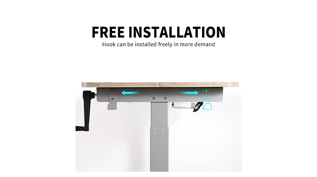UNICOO Adjustable Crank Standing Desk for Home Office