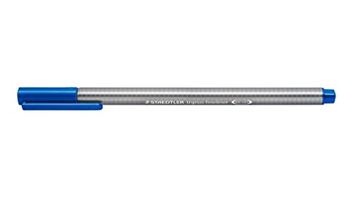 STAEDTLER Triplus Fineliner Blue Pack of 10 for Precise Drawing