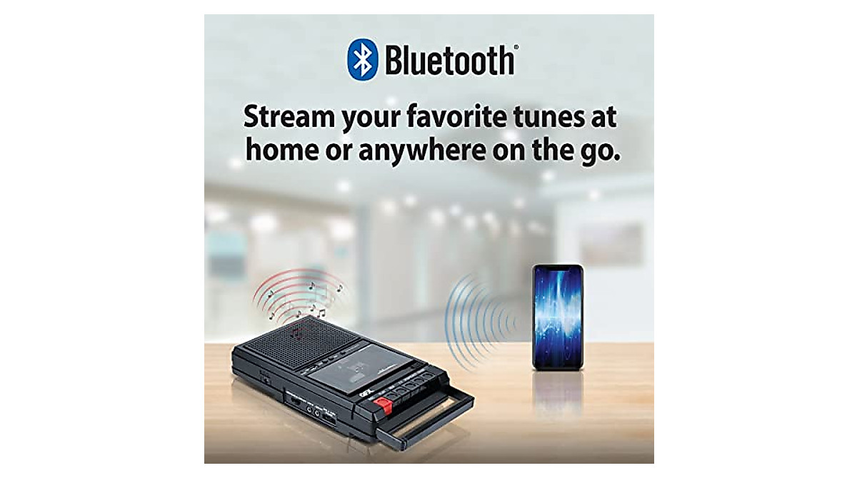 QFX RETRO-39 Portable Tape Recorder with Bluetooth & USB