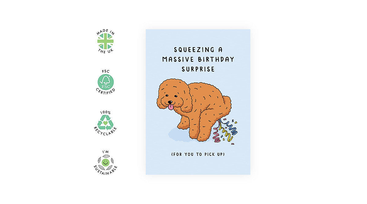 CENTRAL 23 Funny Dog Birthday Card - Unique Gifts