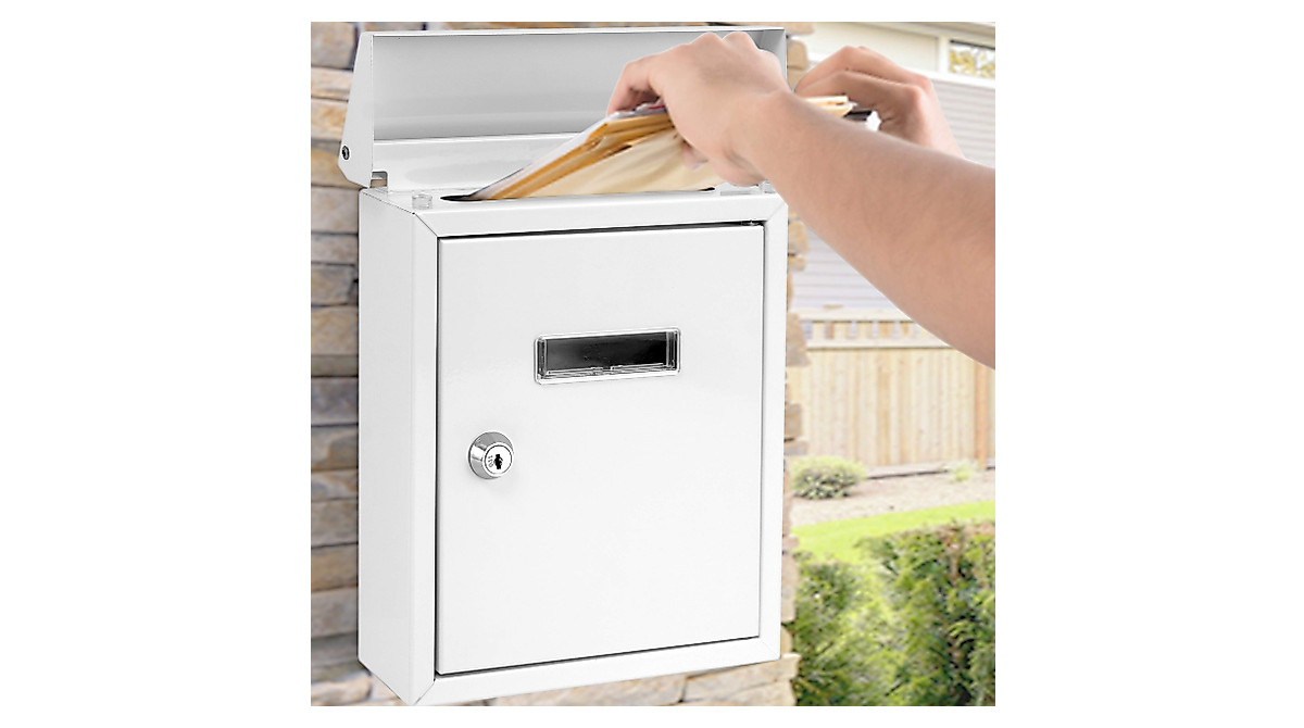 SereneLife Weatherproof Locking Mailbox for Secure Outdoor Mail Delivery