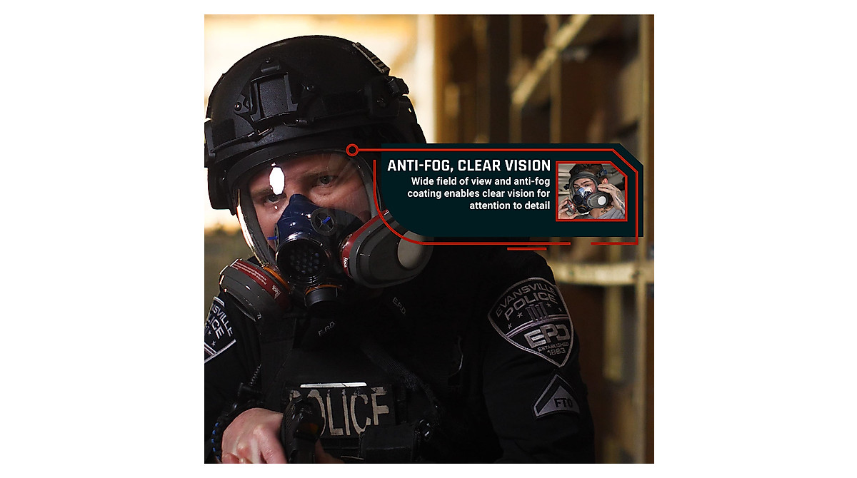 PD-101 Inferno Red Full Face Respirator - Premium Protection
