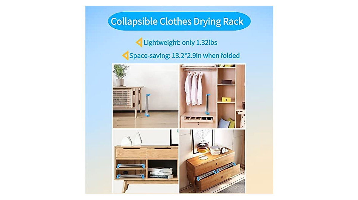 Portable Travel Garment Rack - Foldable & Compact