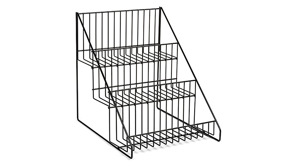 Displays2go 3-Tier Wire Retail Display Rack for Counters