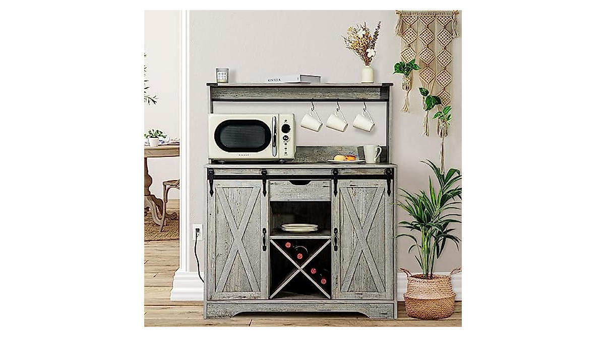 Wnutrees Coffee Bar Cabinet - Stylish & Functional Storage