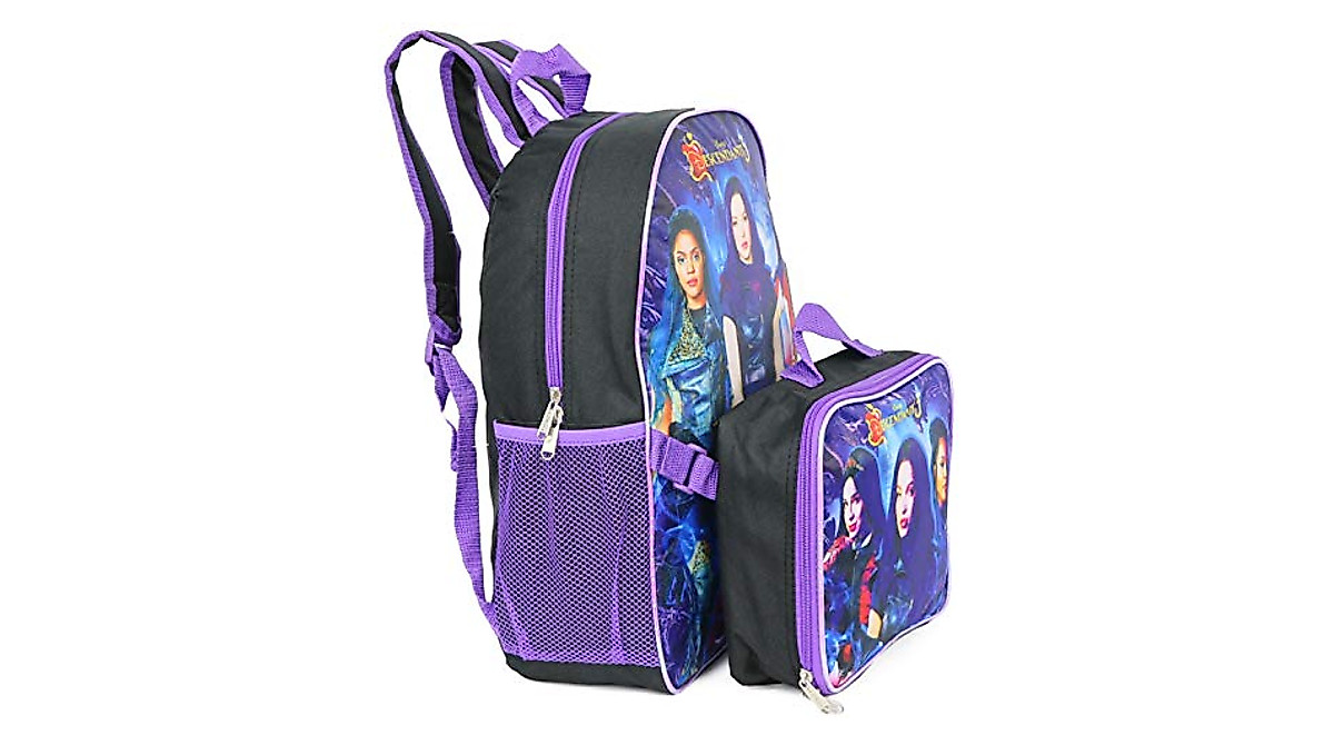 Descendants Girl's 16-Inch Backpack with Detachable Lunch Box