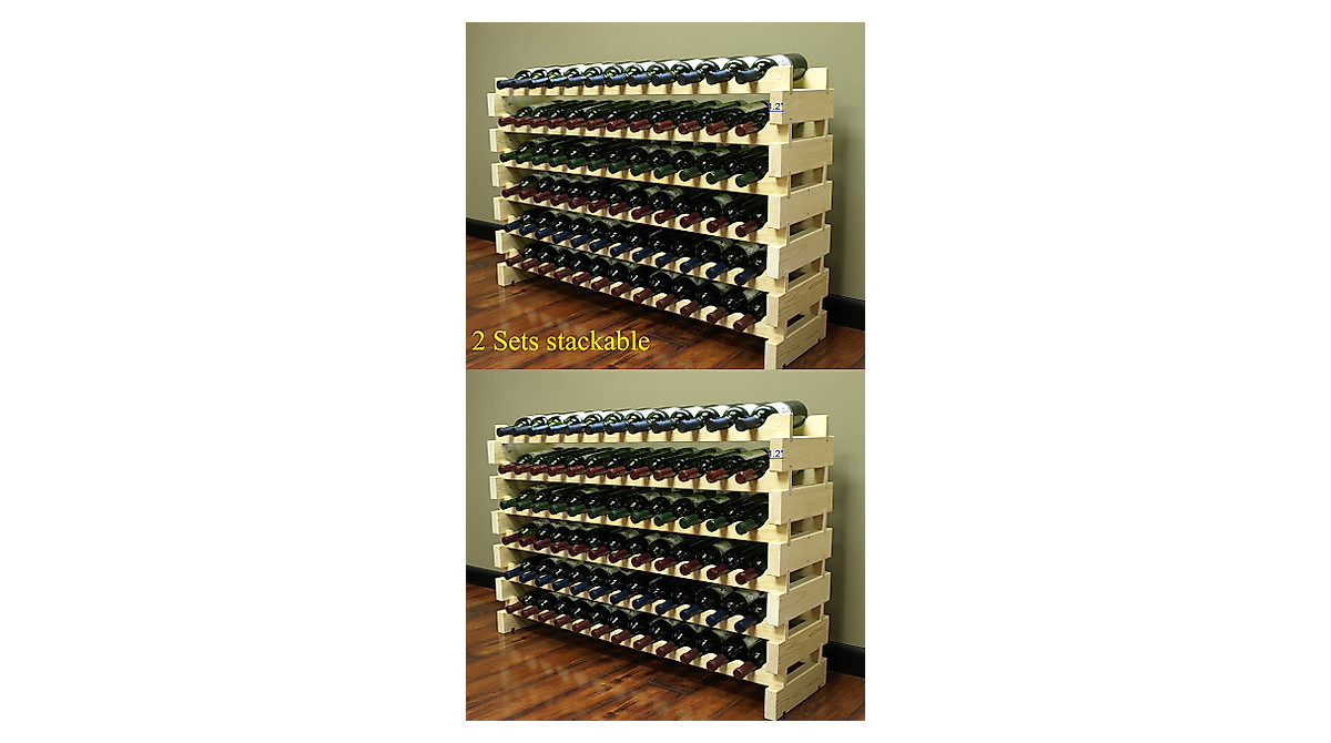 Stackable Modular Wine Rack - Hold Up to 144 Bottles | DisplayGifts