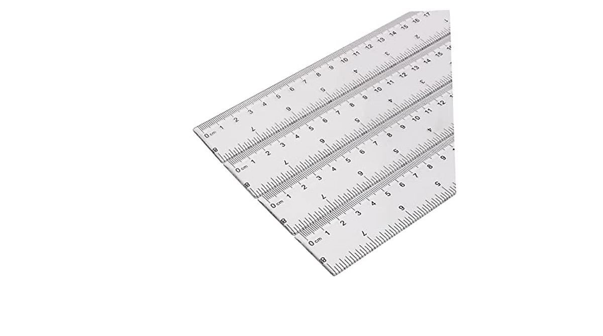 Precision Plastic Measuring Ruler Set - 16 pcs