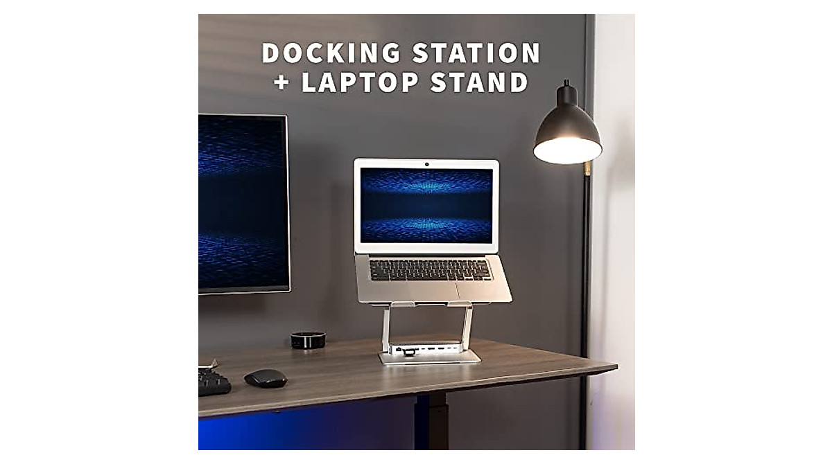 VIVO Adjustable Laptop Riser & Docking Station | Ergonomic & High-Speed ...