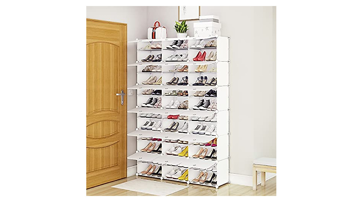 Aeitc 72 Pair Portable Shoe Rack Storage Organizer