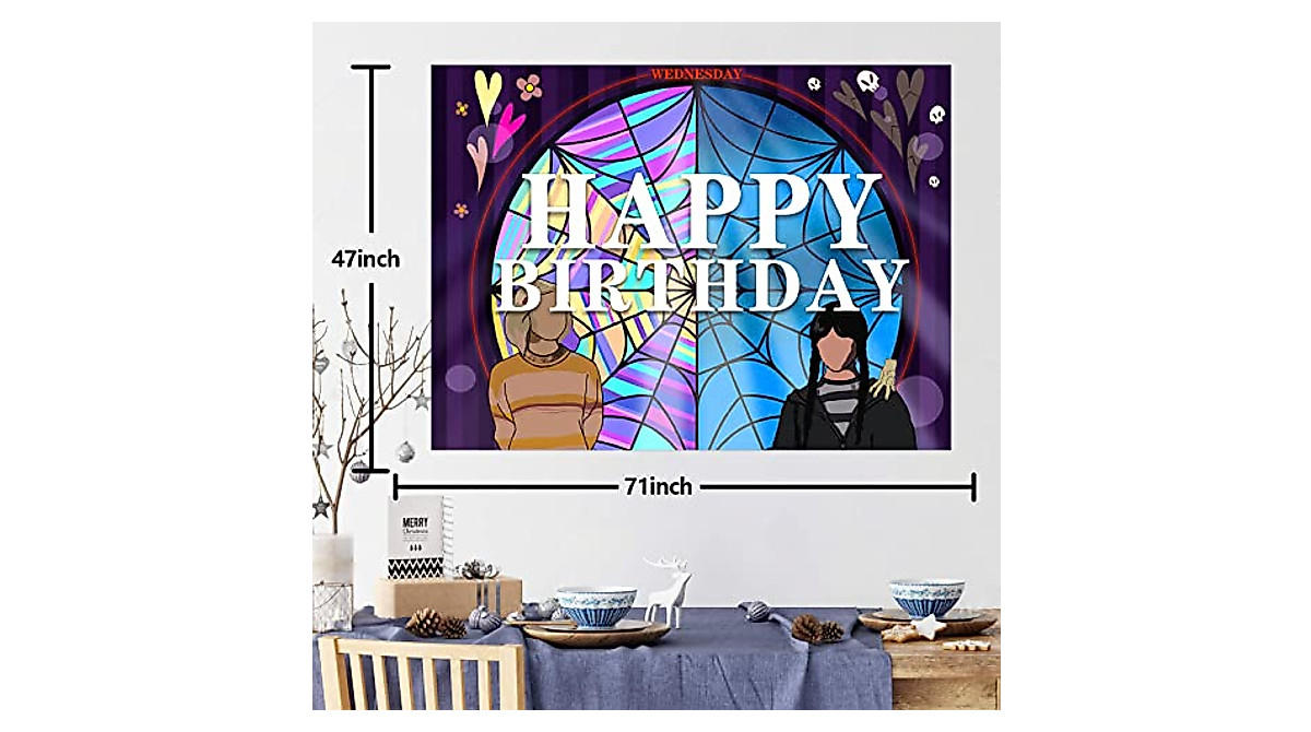 Wednesday Banner Backdrop for Parties & Photo Shoots | Coperbri