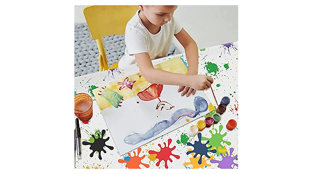 42 Pcs Colorful Art Paint Splatter Cutouts for Parties
