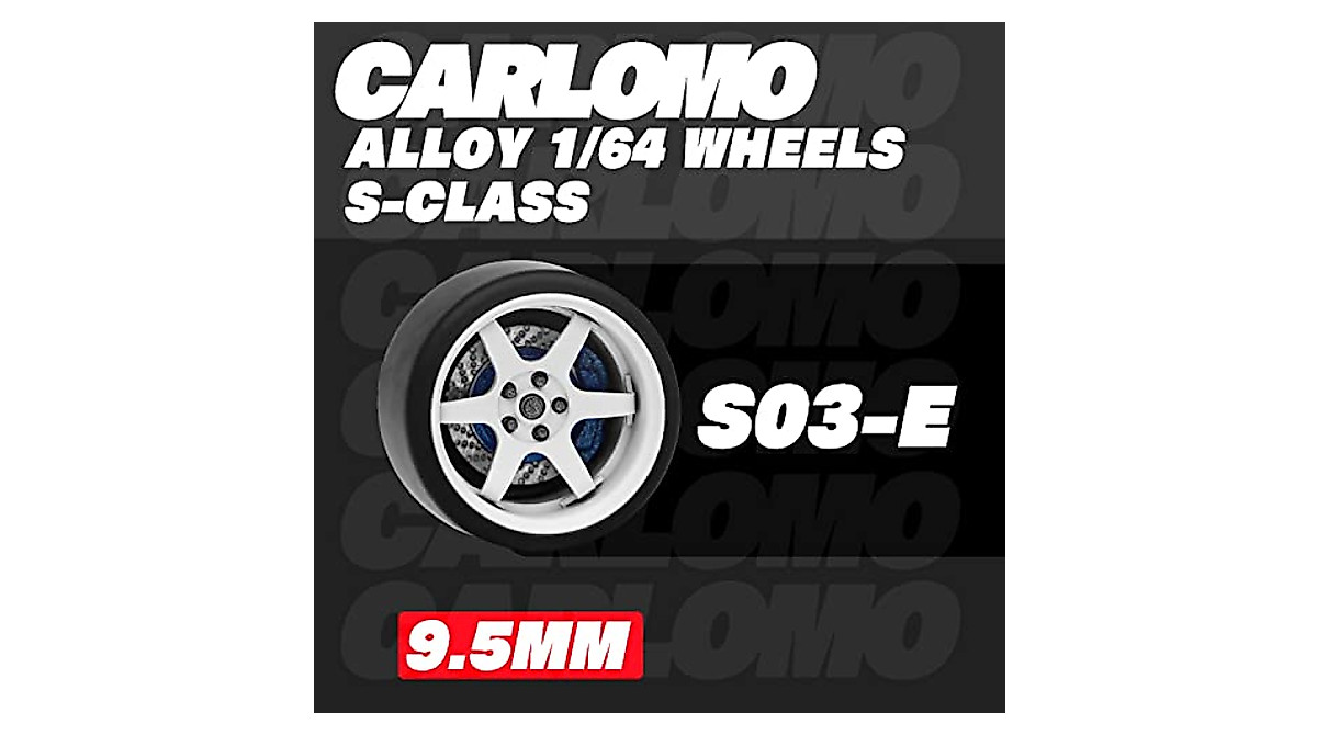 Carlomo 1/64 Scale Alloy Wheels & Tires Kit for Diecast S-Class Models