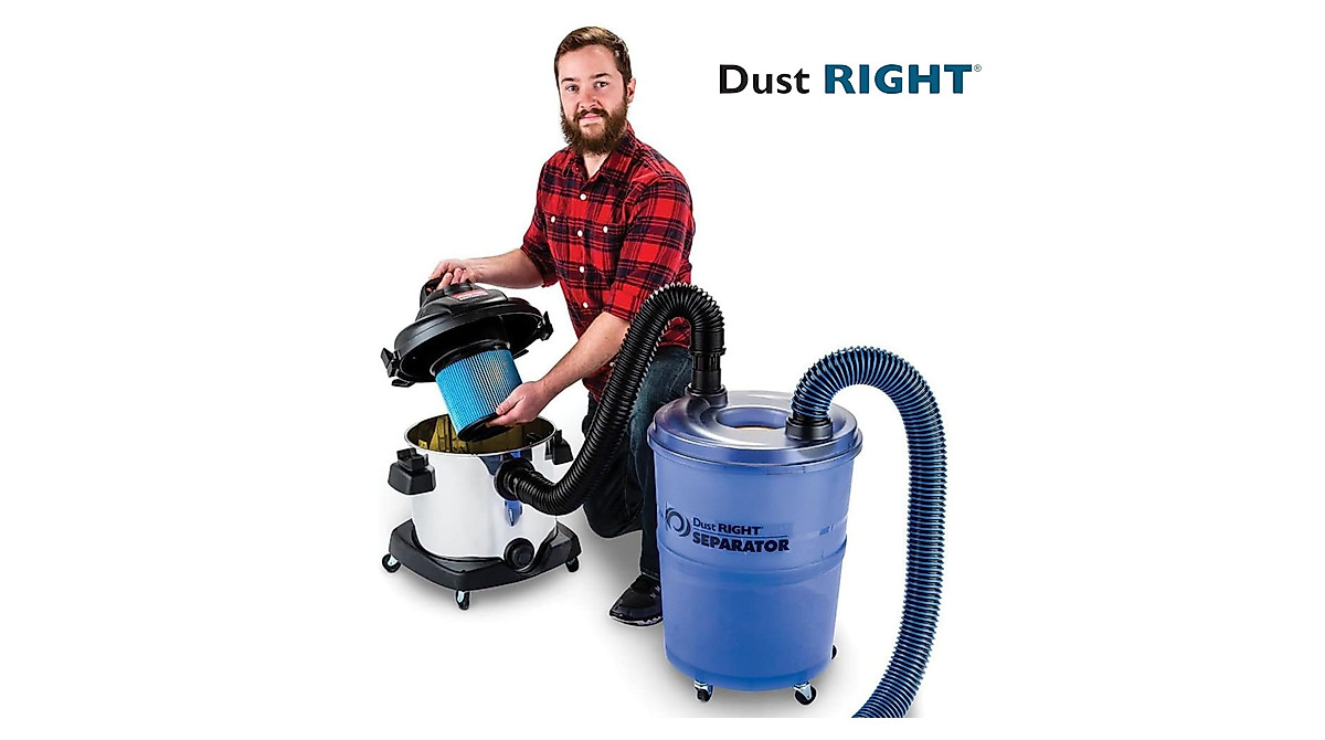 Dust Right Dust Separator + 36” Flex-Form Hose for Effective Dust ...