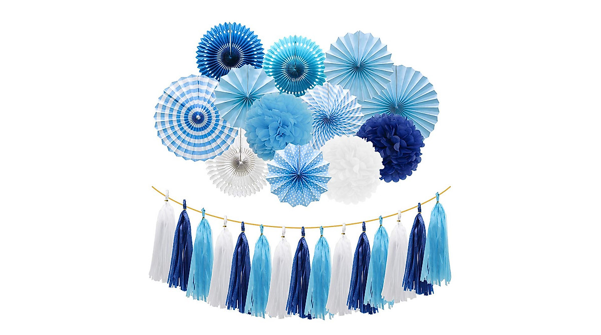 Blue Party Decorations for Kids Birthday & Events