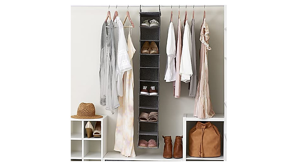 Household Essentials 10-Shelf Closet Organizer in Graphite