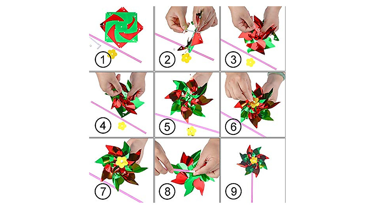 DIY Rainbow Pinwheels: 50 Pc Set for Garden & Party Fun