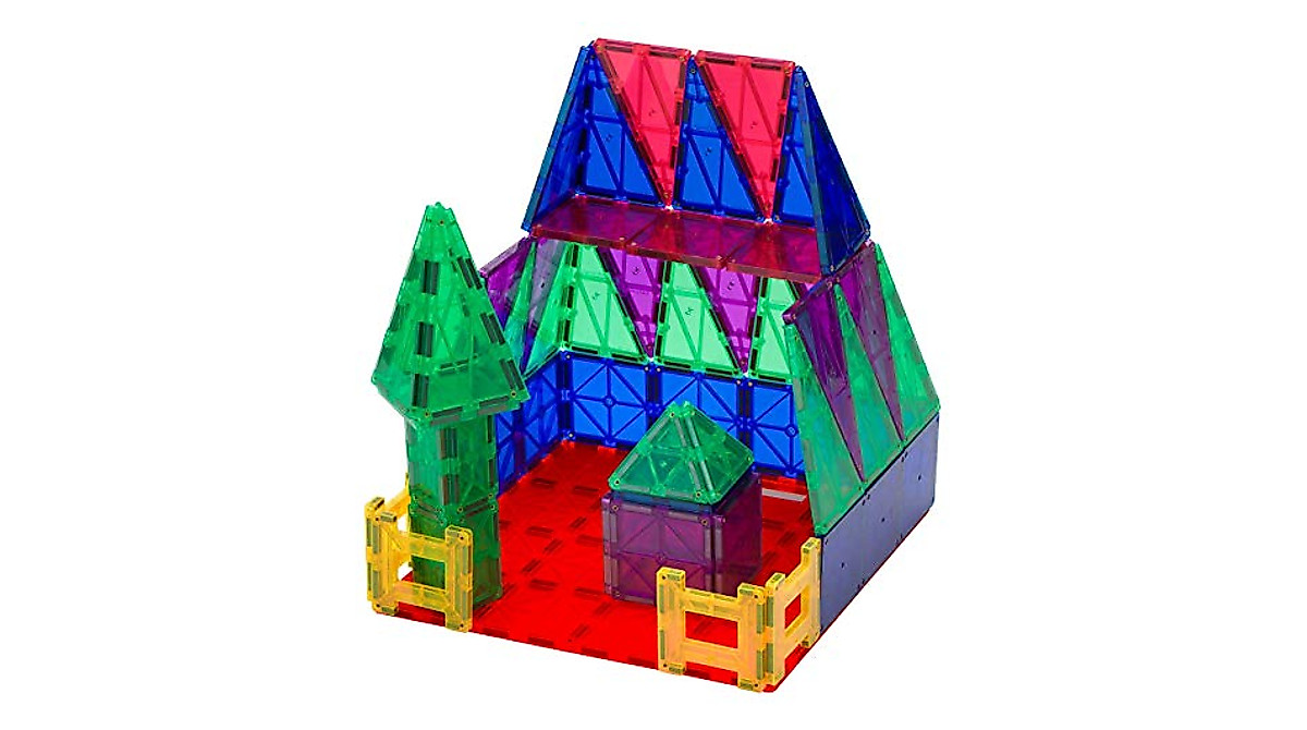 Playmags Set Stabilisateur Tuiles Magnétiques – Compatible, 1x 30x30 + 4x 15x15 Cm, Base Solide Pour Constructions