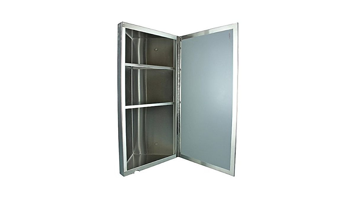 Stainless Steel Corner Medicine Cabinet - Pack of 2