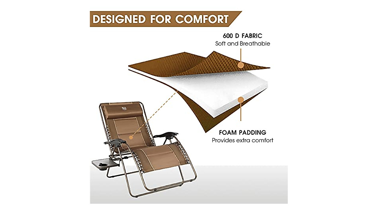 Timber Ridge XXL Oversized Zero Gravity Chair - Ultimate Outdoor Comfort