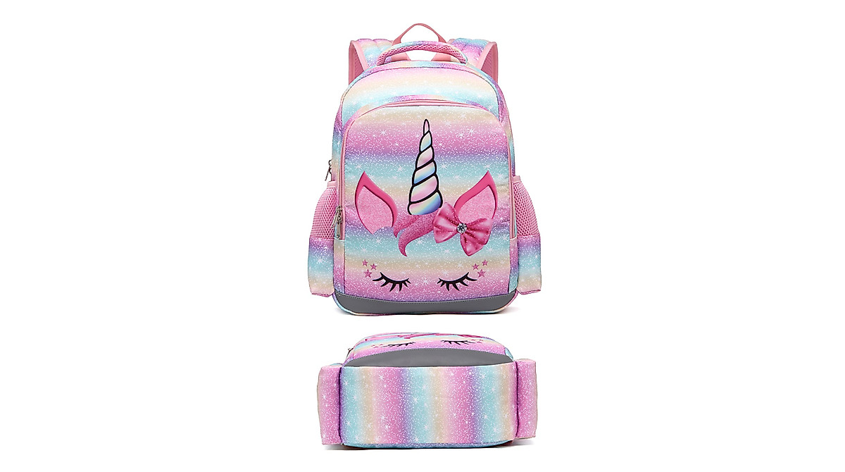 Kids Unicorn Backpack & Lunch Box Set for Girls - JIANYA