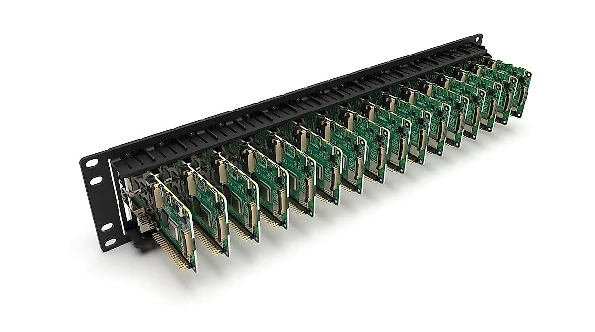 MyElectronics Raspberry Pi Rack Mount 19 inch 2U to Mount 16 Units All ...