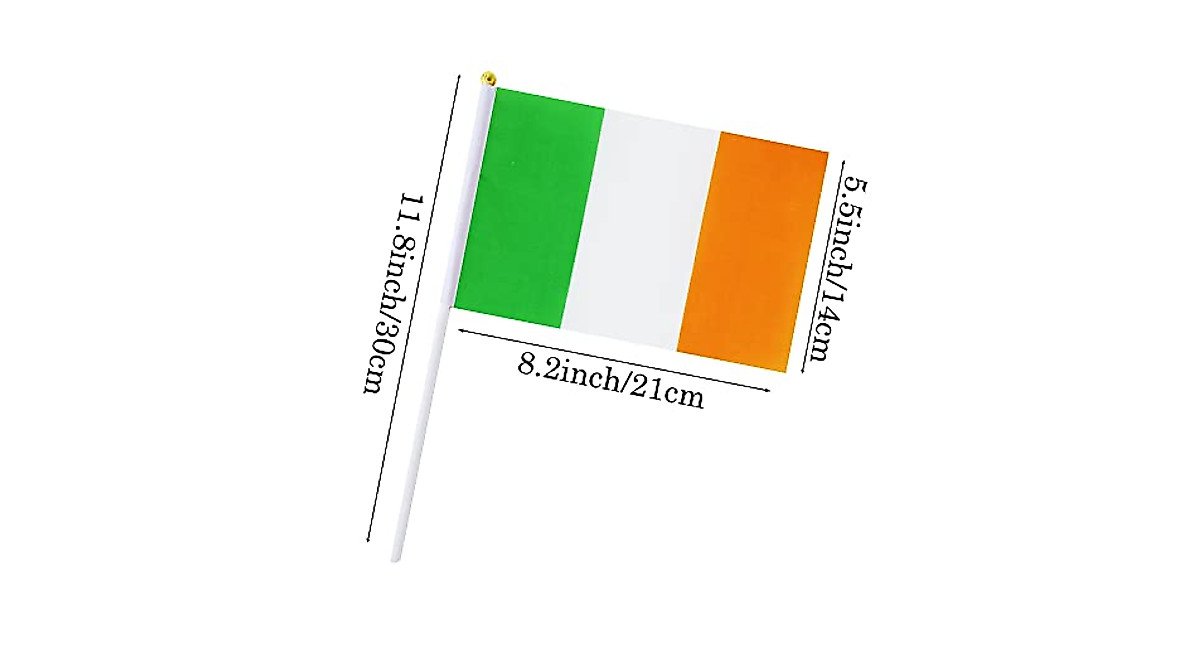 Decorate with 50 Mini Ireland Stick Flags for Parties