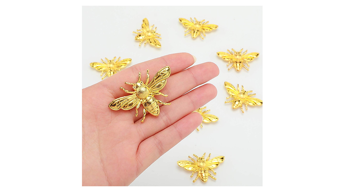 12 Pack Gold Bee Refrigerator Magnets - Durable & Cute Home Decor