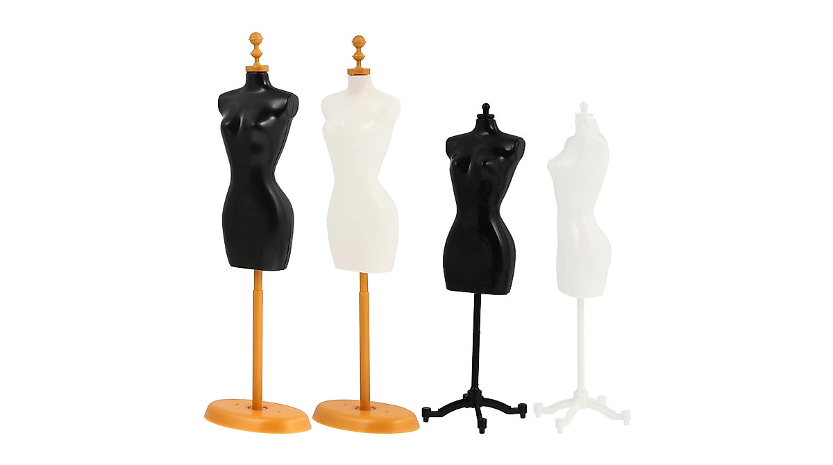 EXCEART 4pcs Doll Dress Form Display Stands