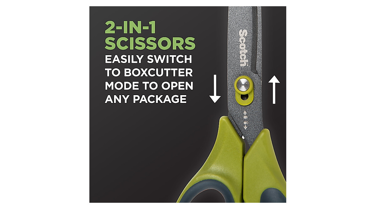 Scotch Non-Stick Unboxing Scissors | Dual-Function Box Cutter