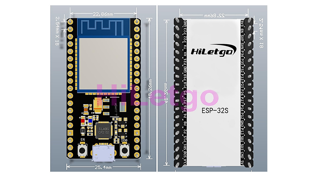 HiLetgo ESP32 Development Board - Dual WiFi & Bluetooth for Arduino