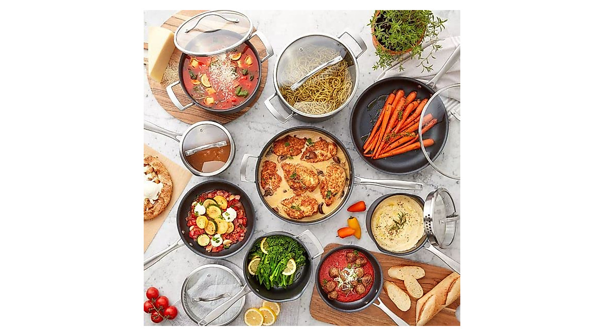 Member's Mark 15-Piece Hard Anodized Aluminum Cookware Set | Durable ...