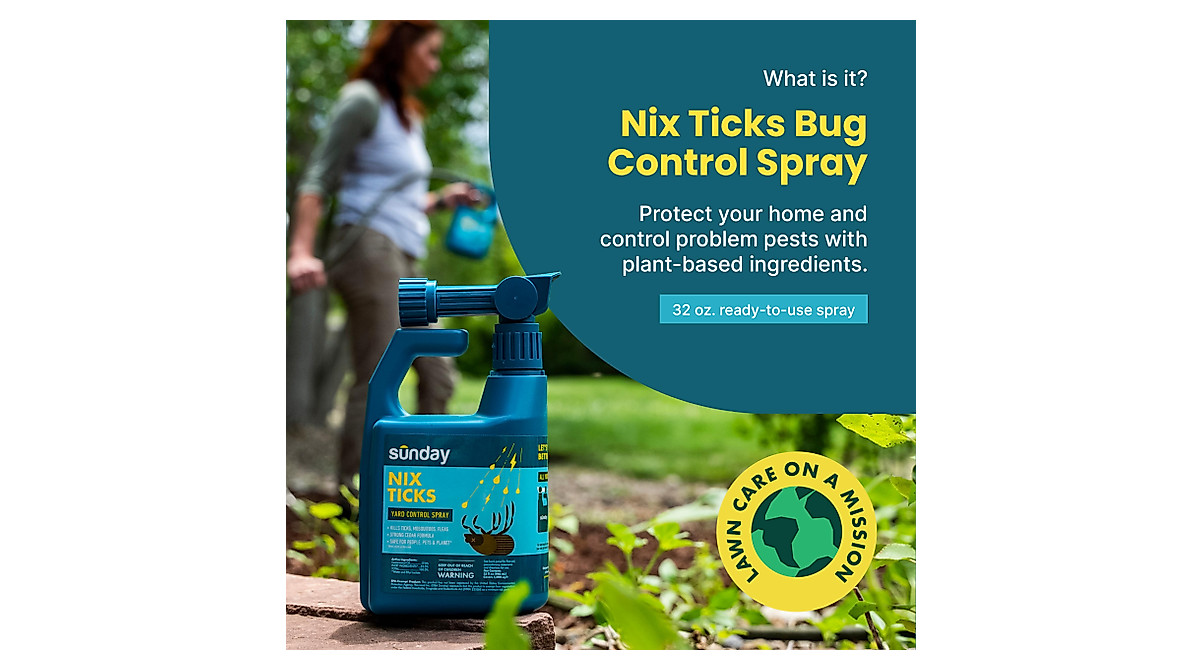 Sunday Nix Ticks - Tick Control Spray - Ready-to-Use Bug Spray ...
