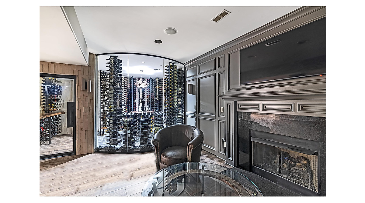 VintageView 27 Bottle Floor Wine Rack - Modern Black Display