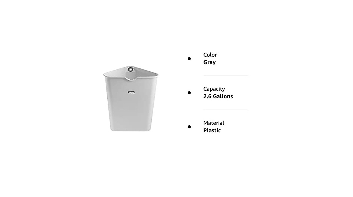 Slim Triangle Trash Can - Perfect for Corners