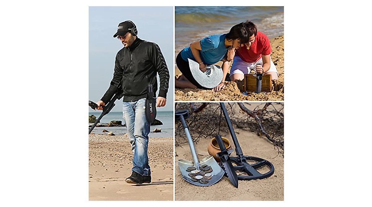 LRLXE Metal Detector Shovel - Heavy-Duty Serrated Edge Digger