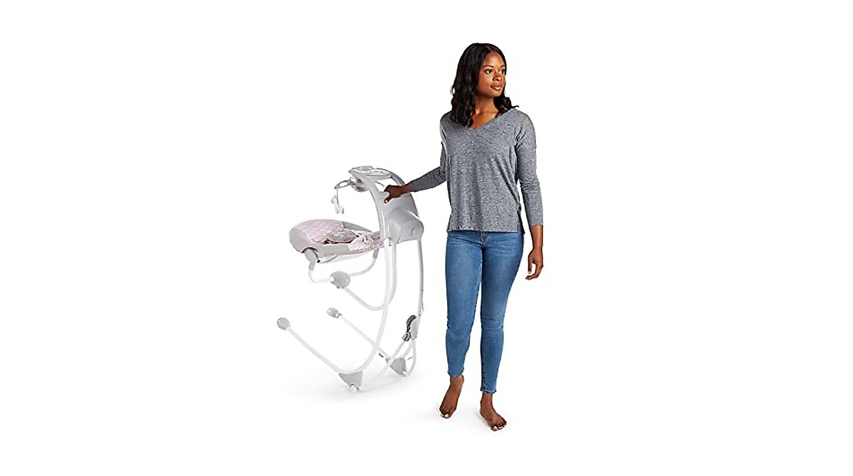 Ingenuity InLighten Baby Swing 6-Speed with LightBeams Mobile