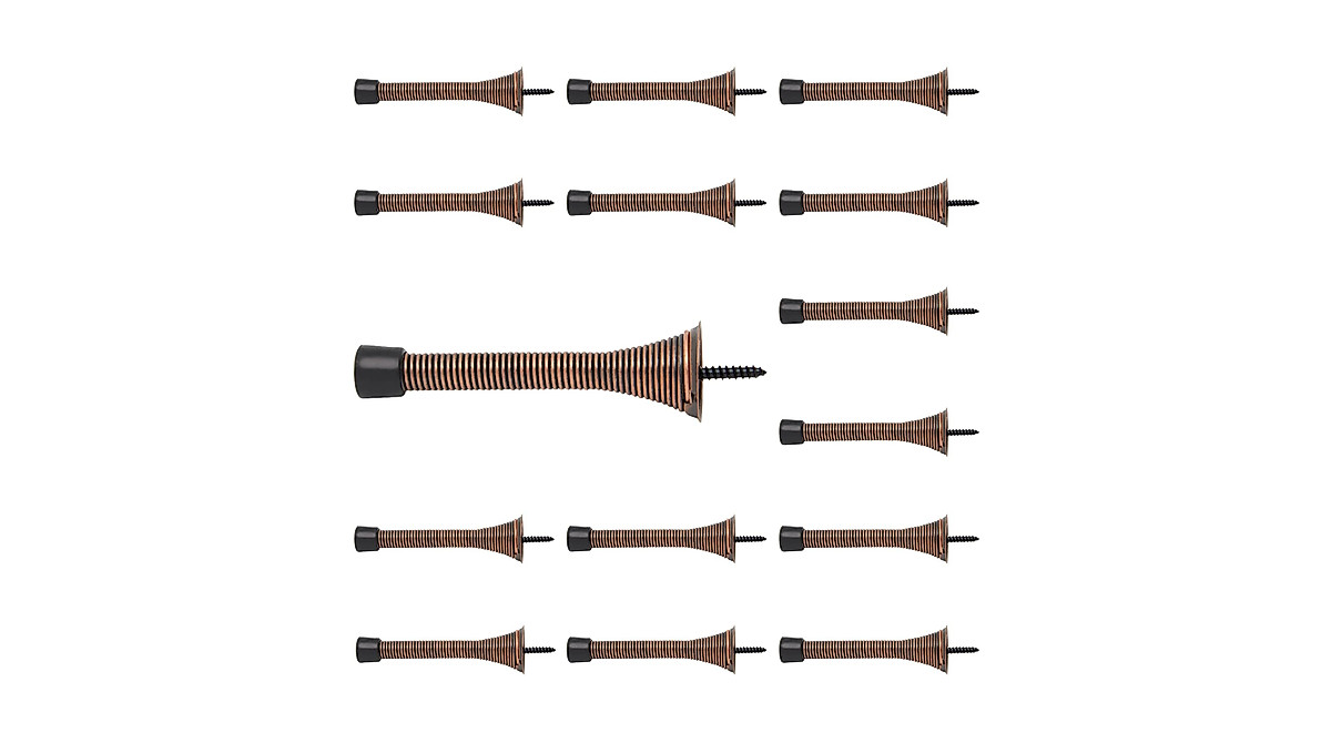 Built Industrial Bronze Spring Door Stops Pack – Secure & Easy Install