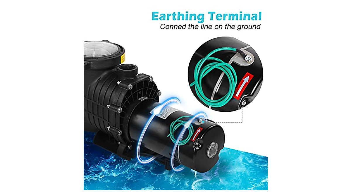 2HP Inground Pool Pump - 6825GPH Dual Voltage Efficiency