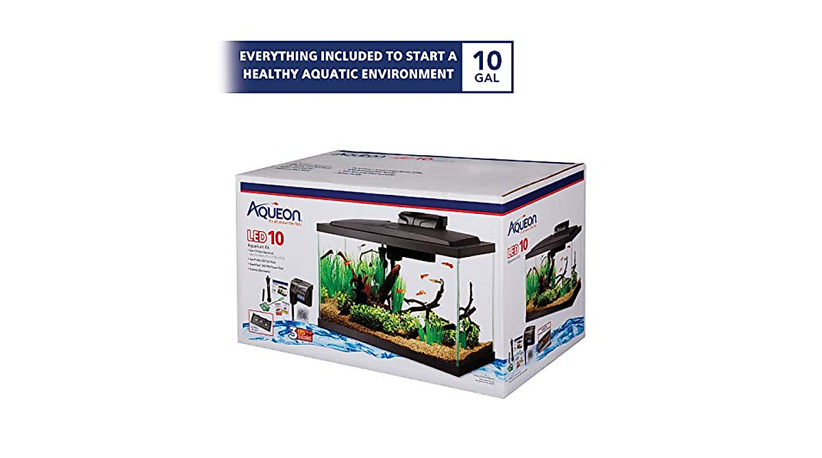 Aqueon 10 Gallon Aquarium Kit with LED Lighting & Filter