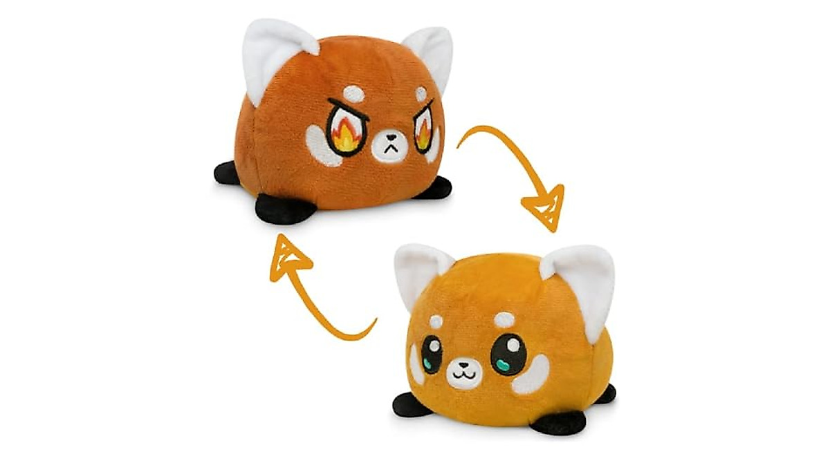 TeeTurtle Reversible Red Panda Plushie - Express Your Mood