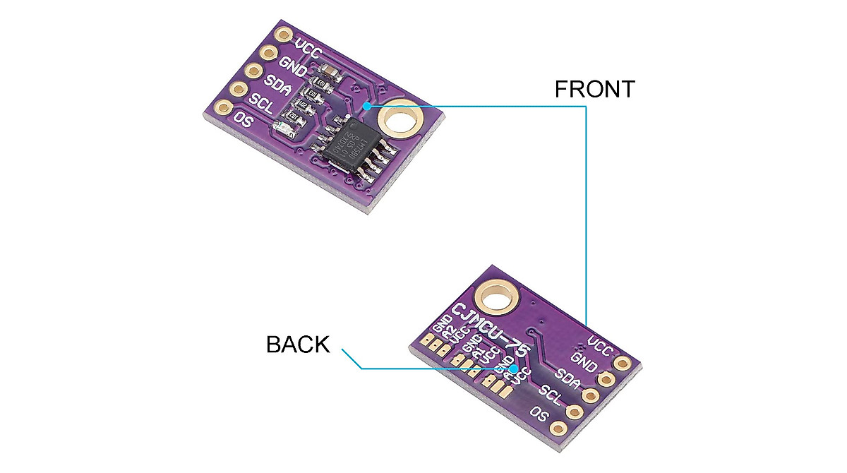 DKARDU 4pcs LM75 A Temperature Sensor Modules I2C High Precision
