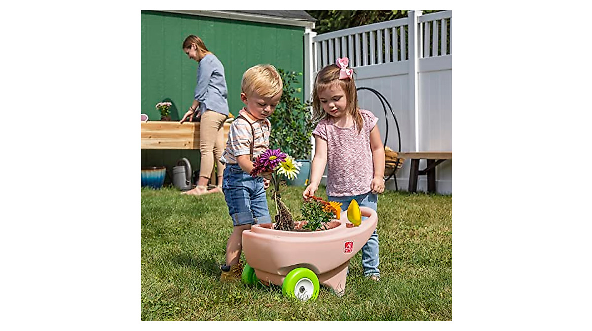 Step2 Springtime Wheelbarrow Rose Pink – Toddler Garden & Easter Toy