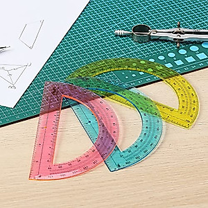 Mr. Pen Colorful Protractors - 3 Pack for Kids' Geometry