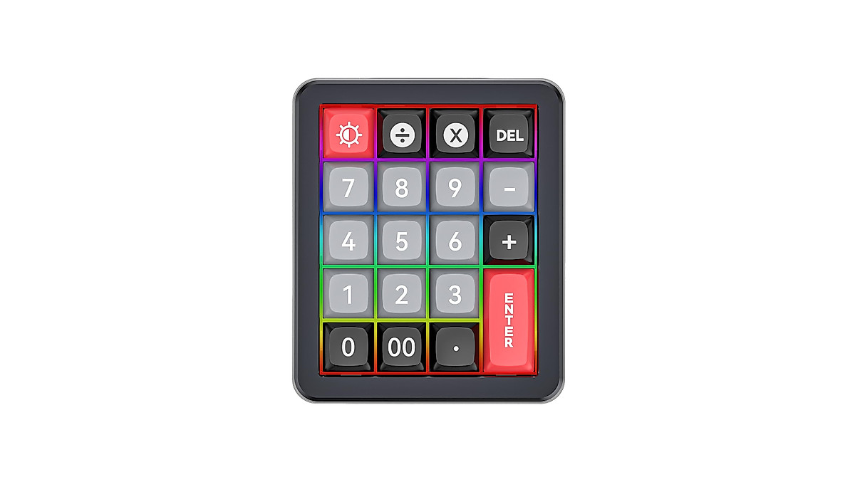 TISHLED Programmable Mechanical Numeric Keypad with RGB Backlight