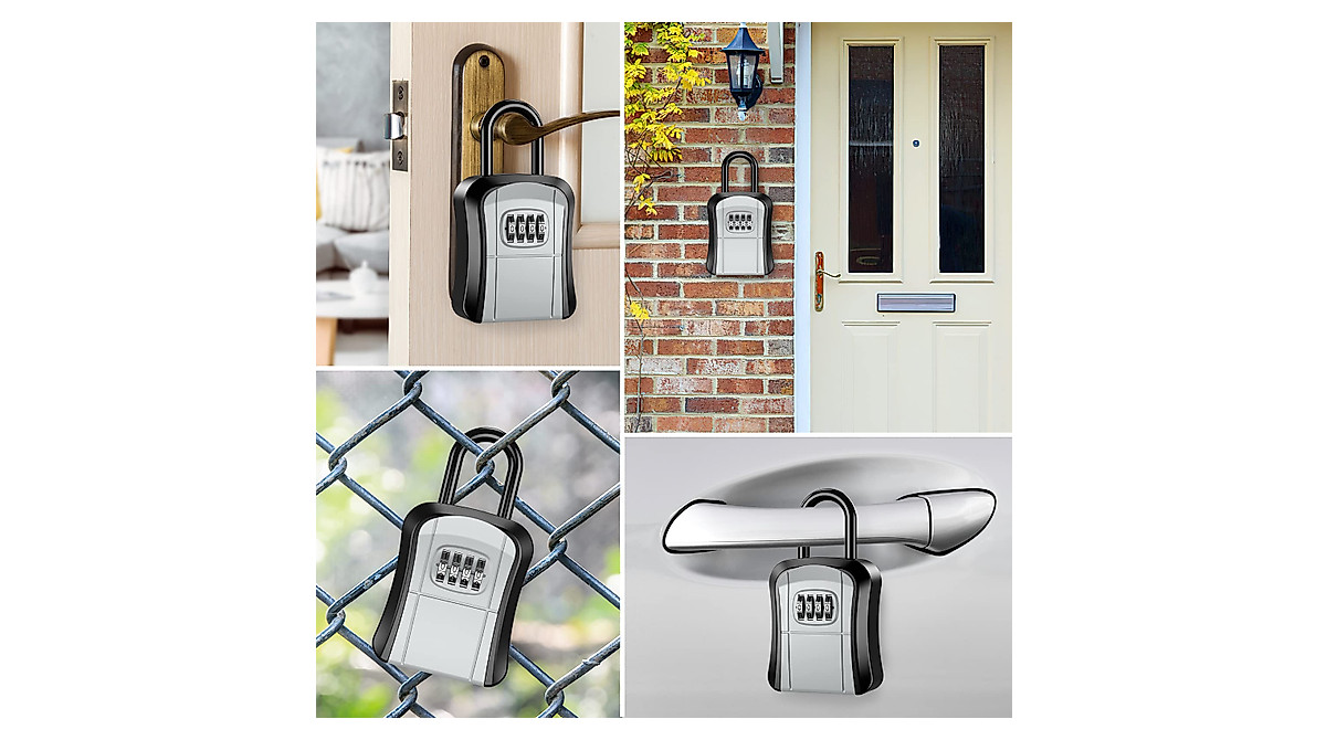 AMIR 4-Digit Key Lock Box - Secure & Portable Storage