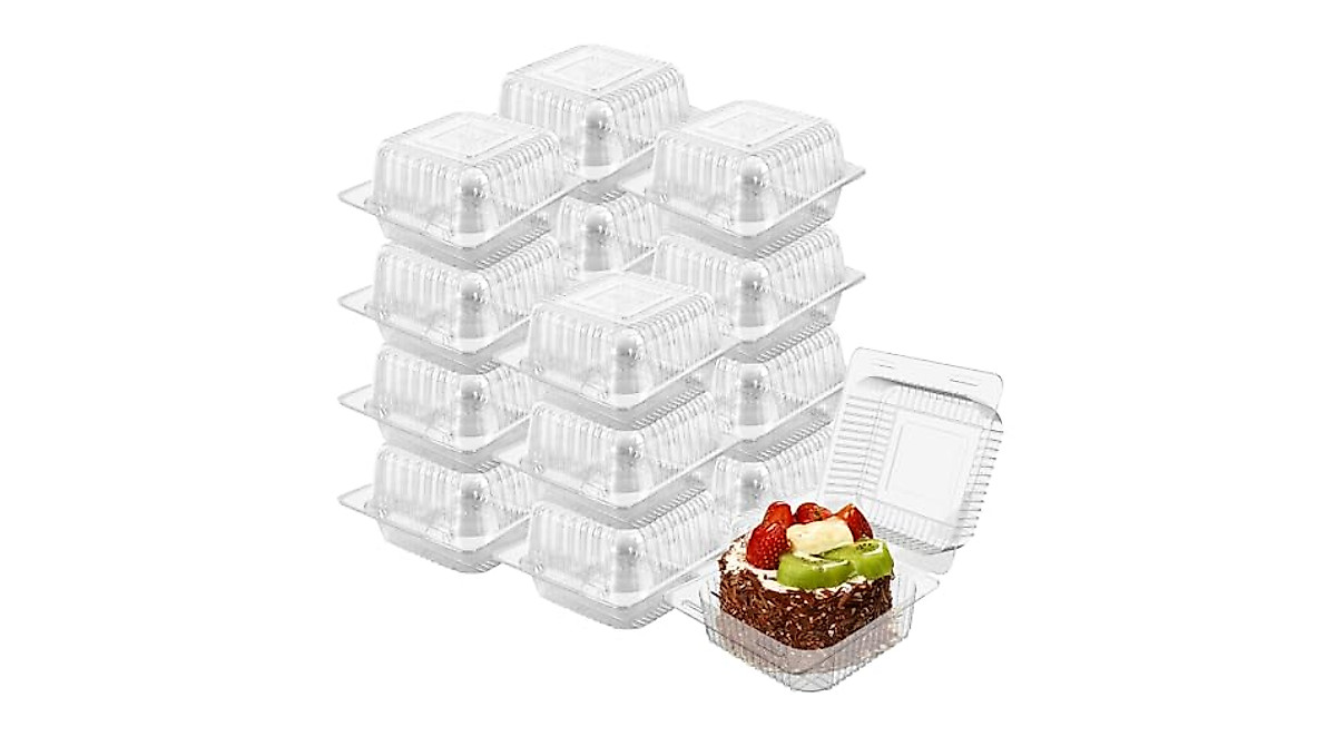 100PC Cake Slice Containers - Perfect Takeout Solution