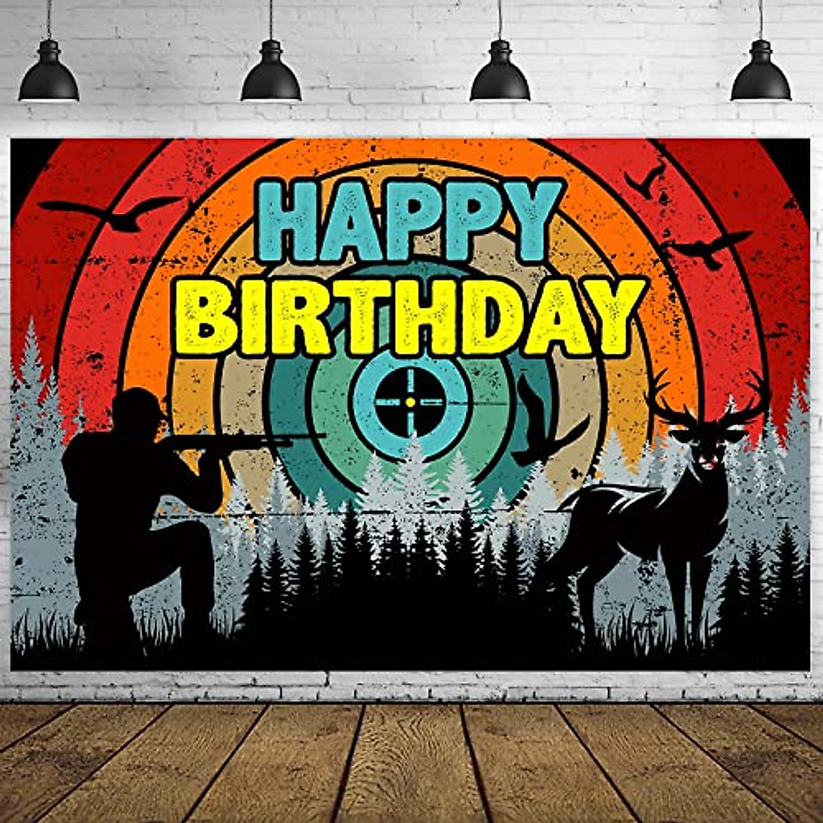 Gone Hunting Camo Backdrop for Birthdays & Events | Reusable Decor