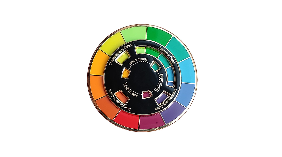 Creative Color Wheel Enamel Pin - Perfect Gift for Artists