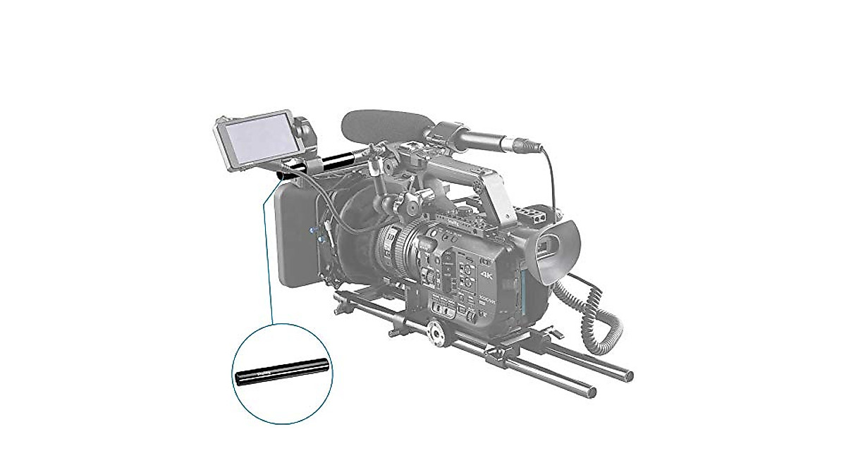 SmallRig 15mm Camera Rods - 4 Inch Support System for DSLR Rigs